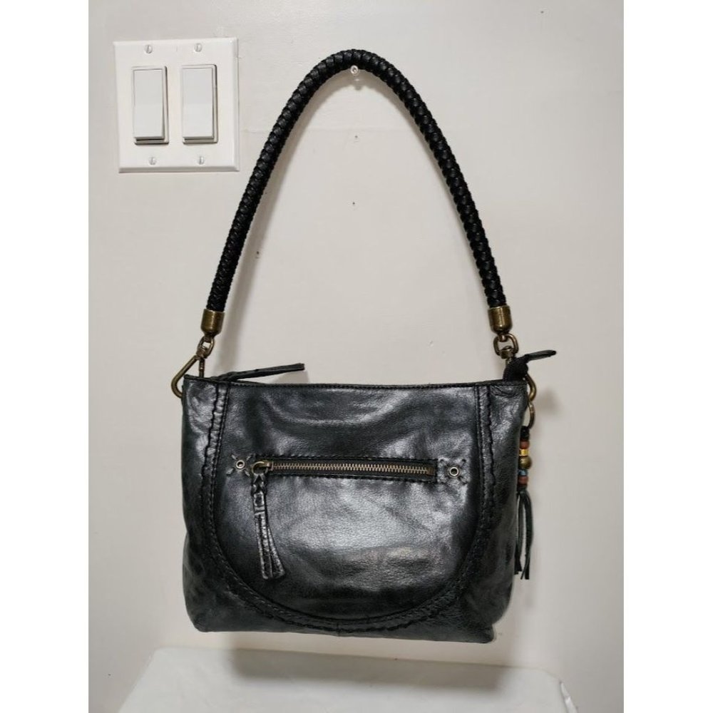 The Sak Womens Indio Leather Hobo Shoulder Bag Handbag Black One Size - Picture 2 of 15